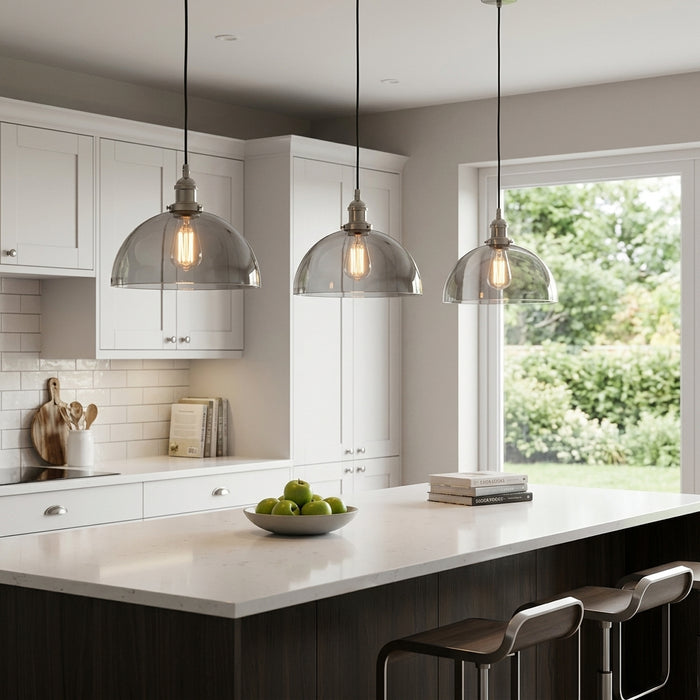 Cove Smoked Glass Dome Pendant Light