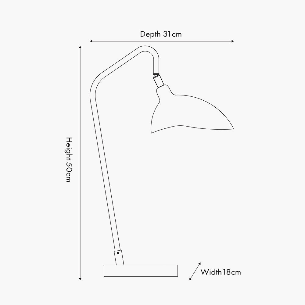 Toulon Black Metal Task Table Lamp