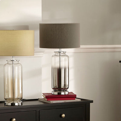 Vivienne Grey Ombre Glass Table Lamp
