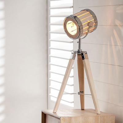 Staithes Natural and Silver Marine Tripod Table Lamp