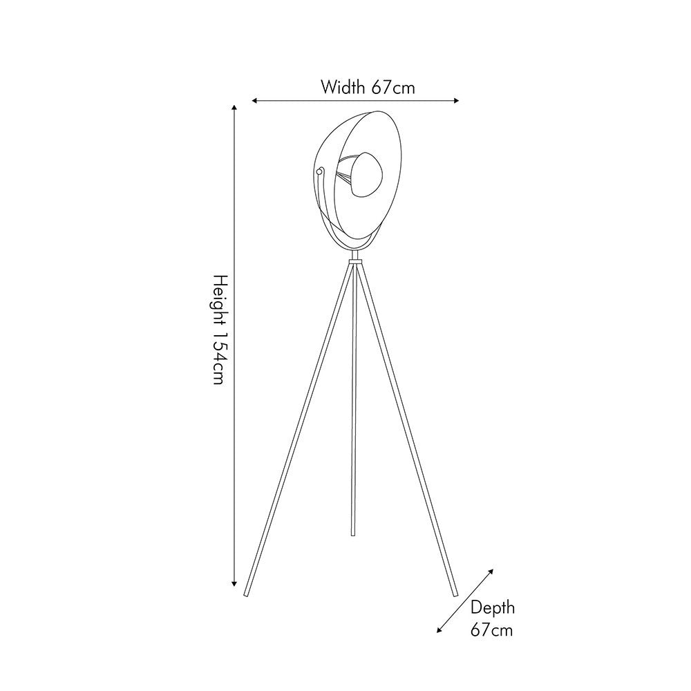 Sona Grey and Silver Diffused Tripod Floor Lamp