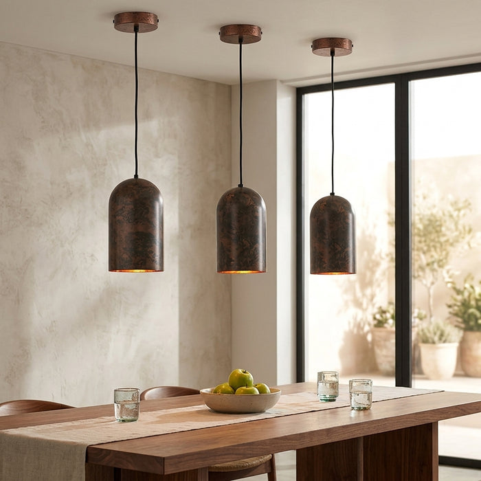 Ember Domed Copper Pendant Light