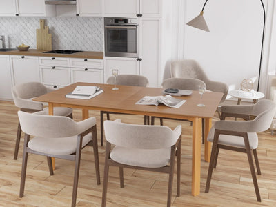Flair Asuna 6-8 Seat Extending Dining Table Oak