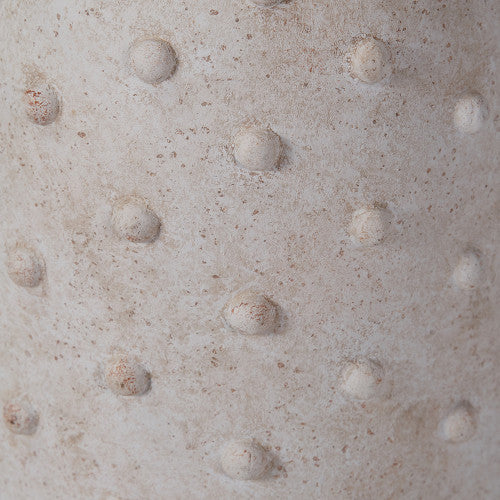 Kali Textured Dot Light Grey Stoneware Vase