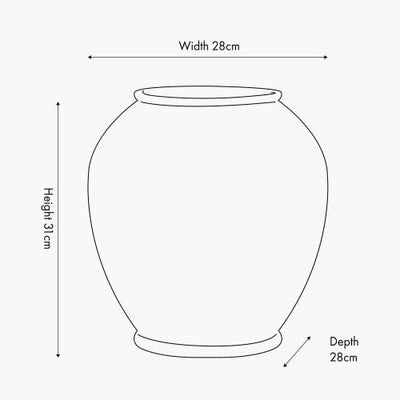 Lulia Antique Finish Stoneware Urn Vase