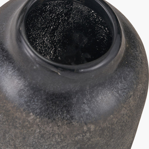 Etna Black and White Glass Vase