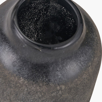 Etna Black and White Glass Vase