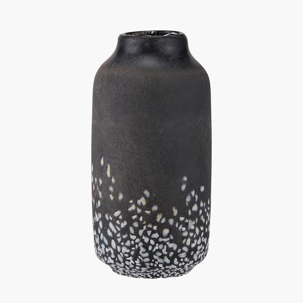 Etna Black and White Glass Vase