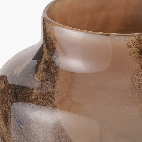 Cerdanya Brown and Beige Glass Vase