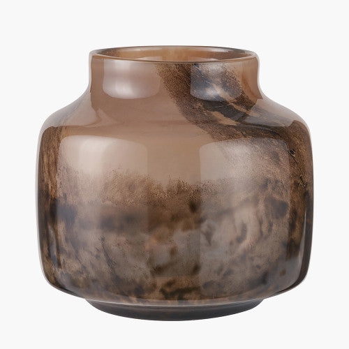 Cerdanya Brown and Beige Glass Vase