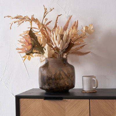 Cerdanya Brown and Beige Glass Vase