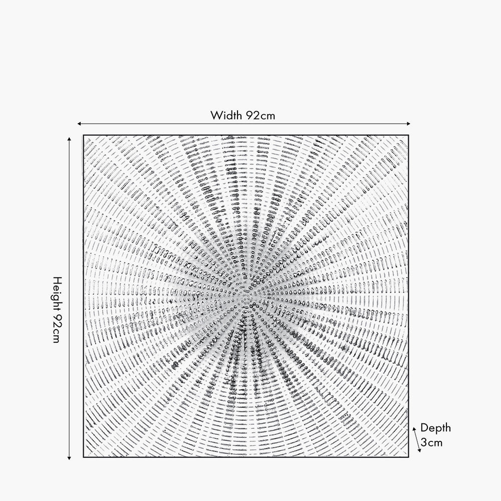 White and Gold Metal Sunburst Wall Art