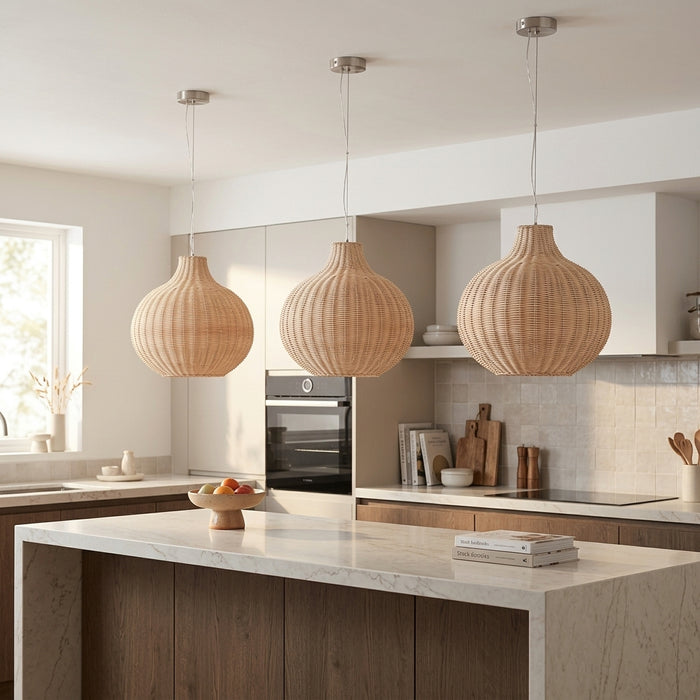 Vale Natural Rattan Pendant Light