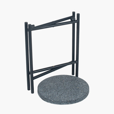 Romeo Black Terrazzo & Matt Black Metal Table Small 3
