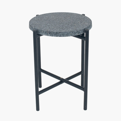 Romeo Black Terrazzo & Matt Black Metal Table Small 5