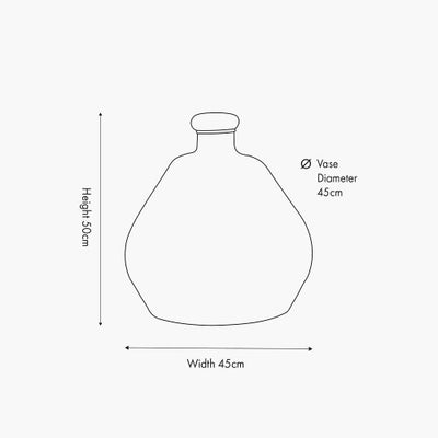 Orange Organic Shaped Recycled Glass Vase