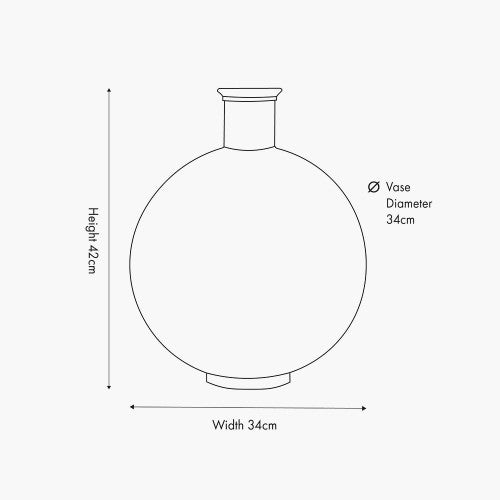 Lilac Round Recycled Glass Vase