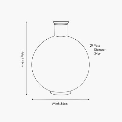 Sea Green Round Recycled Glass Vase