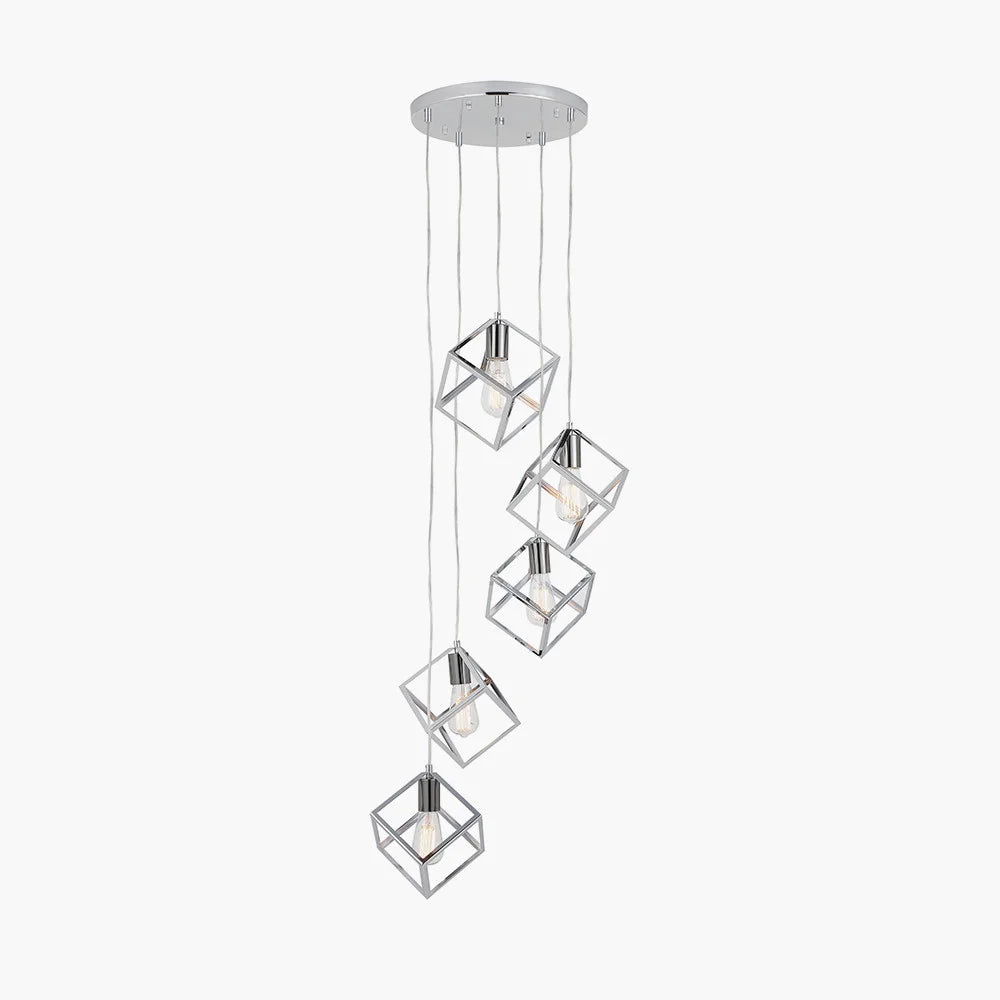 Alessio-Shiny-Nickel-Metal-Five-Cube-Pendant-5