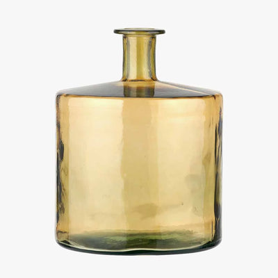 Amber-Recycled-Glass-Bottle-Vase-2