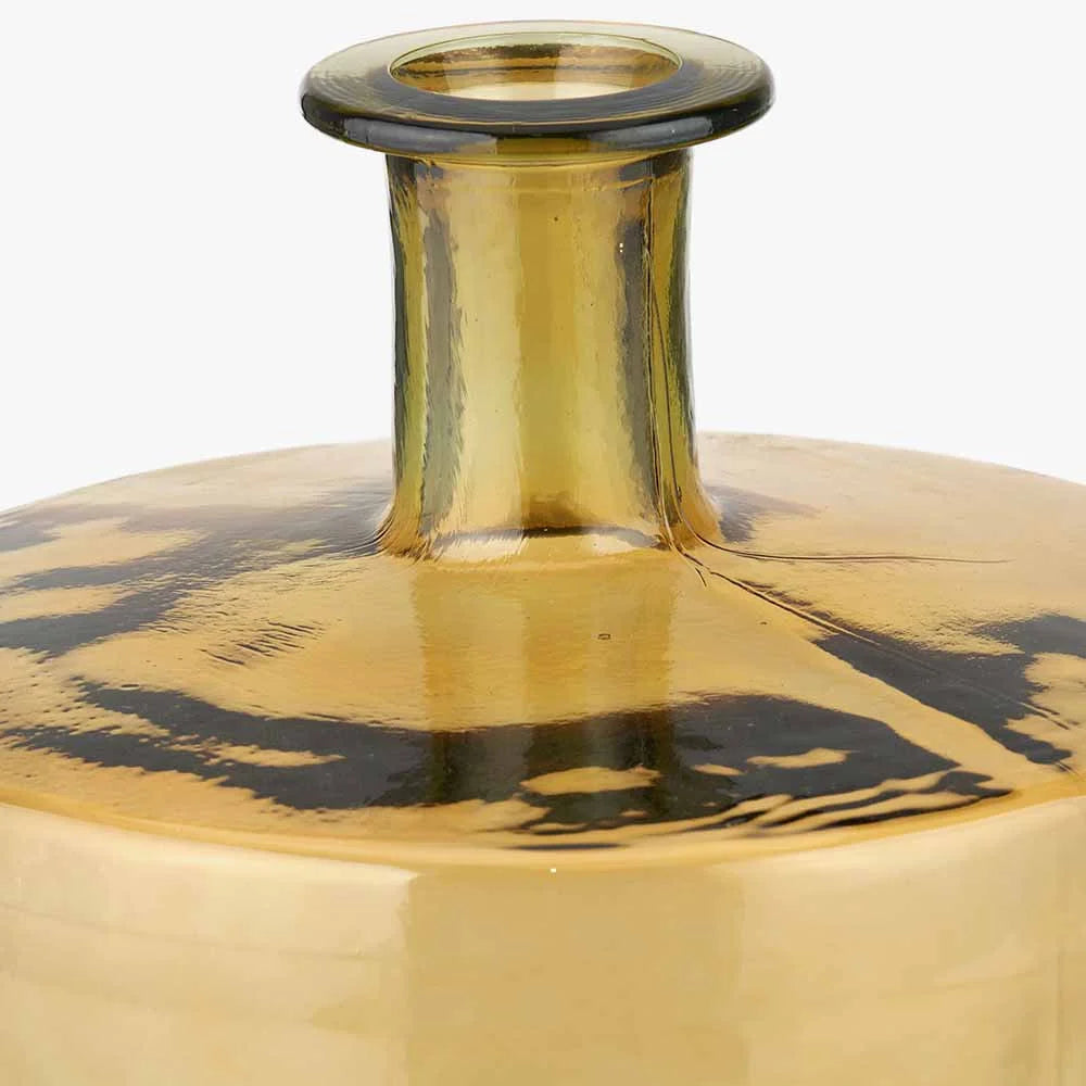Amber-Recycled-Glass-Bottle-Vase-3