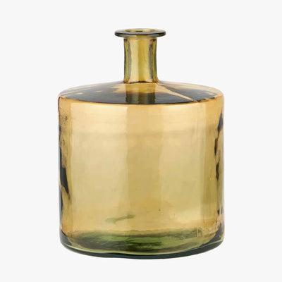 Amber-Recycled-Glass-Bottle-Vase-4