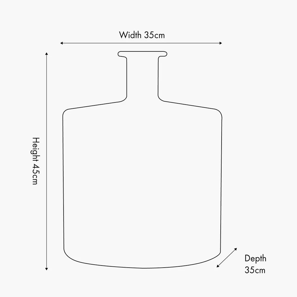 Amber-Recycled-Glass-Bottle-Vase-Dimensions