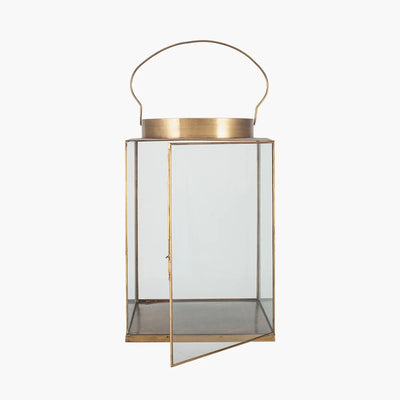 Antique-Brass-Metal-and-Glass-Square-Lantern-Large-4