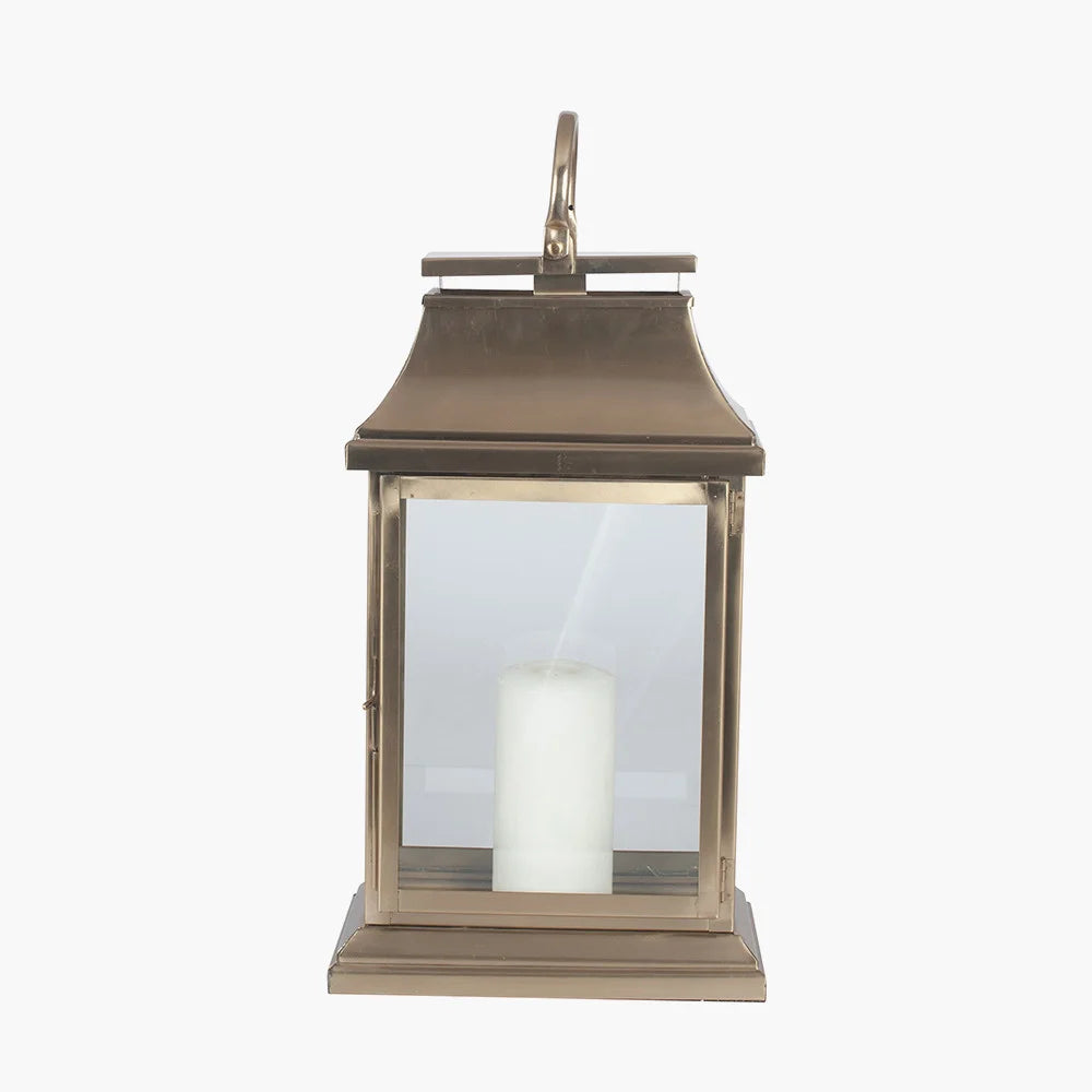 Antique-Brass-Steel-and-Glass-Rectangular-Lantern-Small