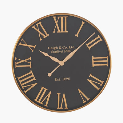 Antique-Gold-and-Black-Metal-Wall-Clock_10