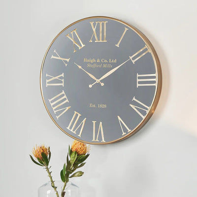 Antique-Gold-and-Black-Metal-Wall-Clock_1
