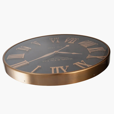 Antique-Gold-and-Black-Metal-Wall-Clock_2