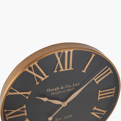 Antique-Gold-and-Black-Metal-Wall-Clock_4