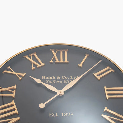 Antique-Gold-and-Black-Metal-Wall-Clock_5