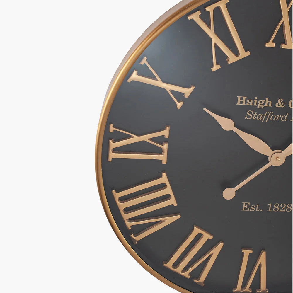 Antique-Gold-and-Black-Metal-Wall-Clock_8