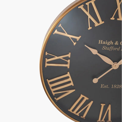 Antique-Gold-and-Black-Metal-Wall-Clock_8