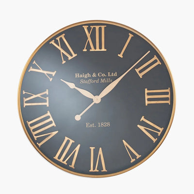 Antique-Gold-and-Black-Metal-Wall-Clock_9