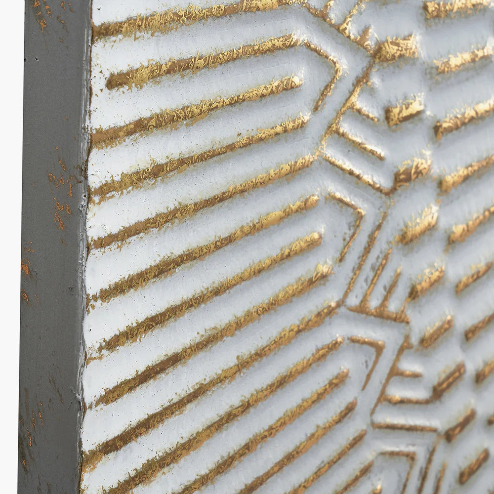 Antique-White-and-Gold-Textured-Metal-Wall-Art-5