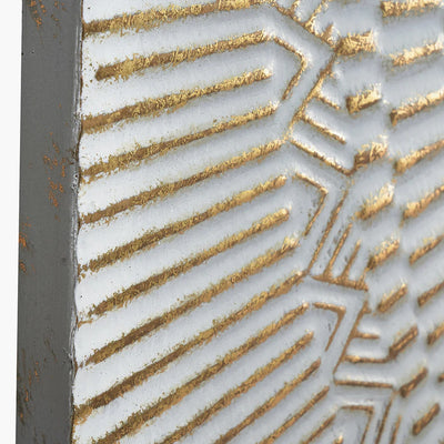 Antique-White-and-Gold-Textured-Metal-Wall-Art-5