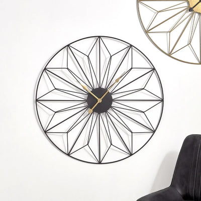 Black-Metal-Geo-Design-Round-Wall-Clock_1