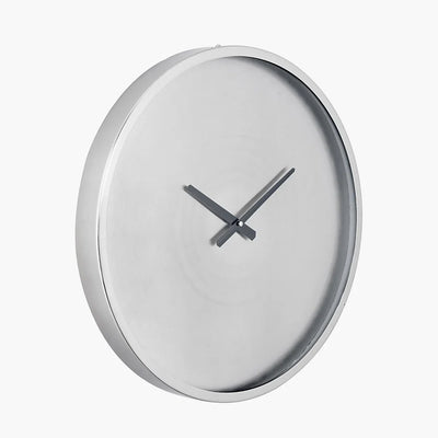 Brushed-Silver-Metal-Round-Wall-Clock_4