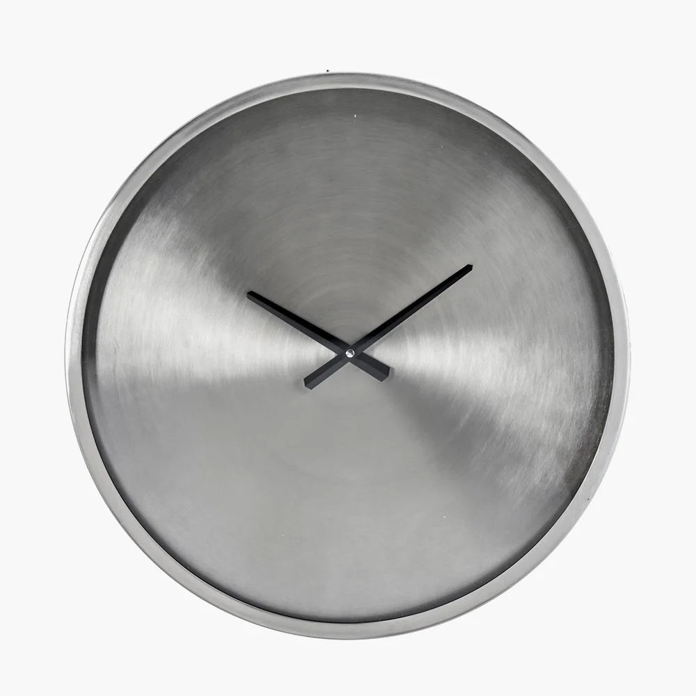 Brushed-Silver-Metal-Round-Wall-Clock_5