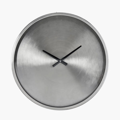 Brushed-Silver-Metal-Round-Wall-Clock_5