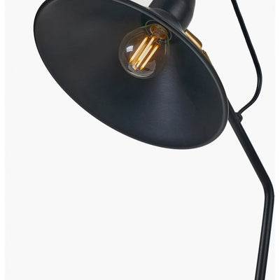 Canton-Matt-Black-and-Brass-Metal-Cone-Floor-Lamp-3