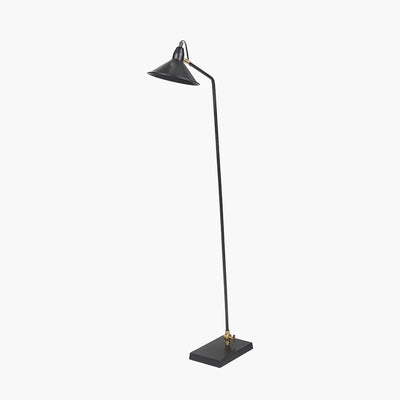 Canton-Matt-Black-and-Brass-Metal-Cone-Floor-Lamp-4