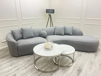 Cato-Nest-of-2-Short-Round-Coffee-Silver-Tables-with-Polar-White-Sintered-Stone-Tops-5