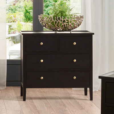 Chelmsford-Satin-Black-Pine-Wood-4-Drawer-Unit_1