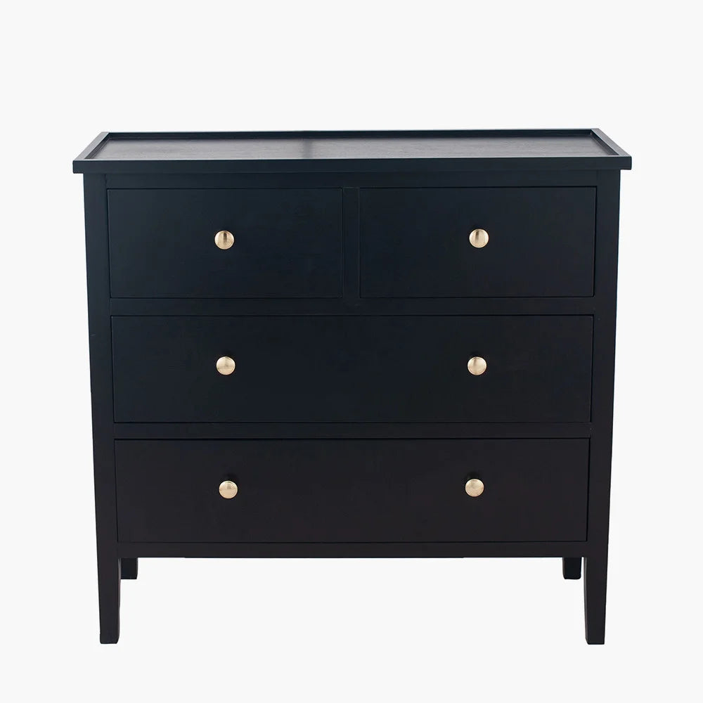 Chelmsford-Satin-Black-Pine-Wood-4-Drawer-Unit_4