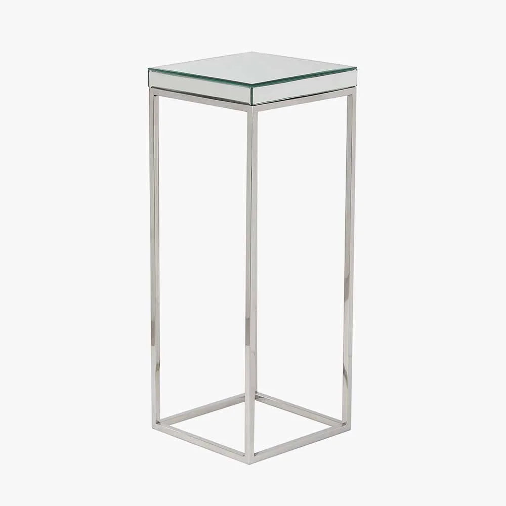 Elysee-Mirrored-Glass-and-Silver-Metal-Square-Side-Table_4