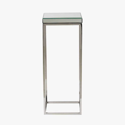 Elysee-Mirrored-Glass-and-Silver-Metal-Square-Side-Table_5